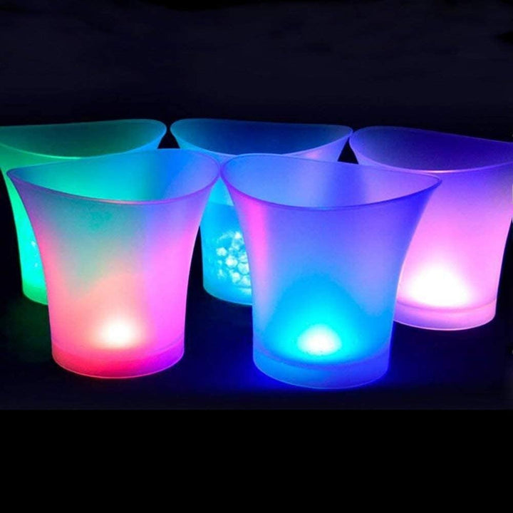 SMETA LED Eiskübel, Sektkühler LED,5L LED Eiseimer, Zum Kühlen von Champagner, Wein, Getränke, Bier,