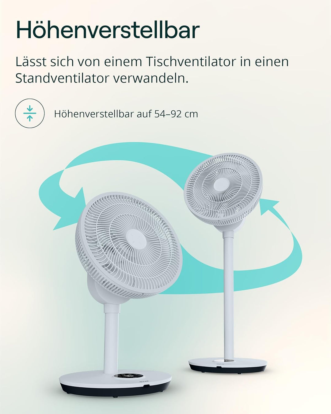 Duux Whisper Flex 2 Smart Ventilator – flüsterleise 13 dB – Nachtmodus & Timer – höhenverstellbar (5