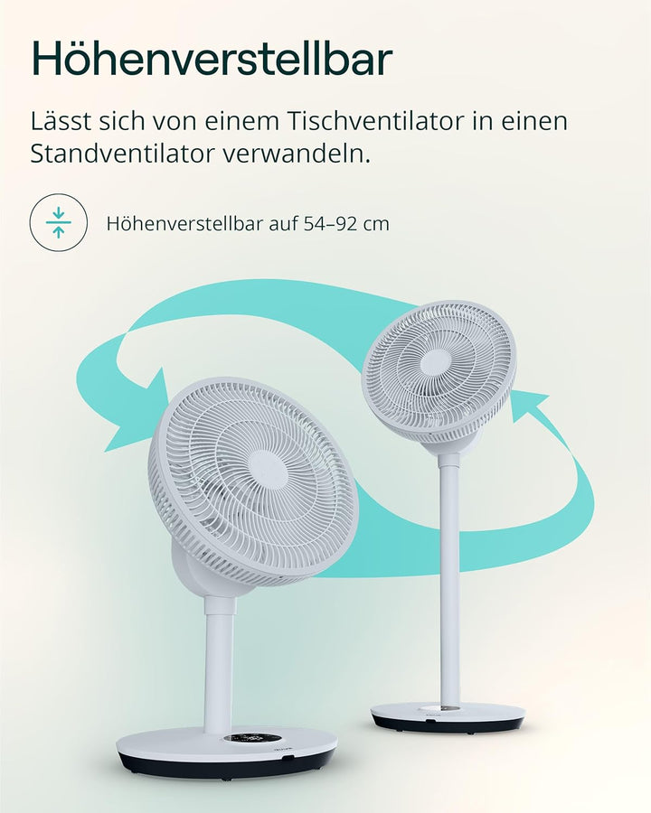 Duux Whisper Flex 2 Smart Ventilator – flüsterleise 13 dB – Nachtmodus & Timer – höhenverstellbar (5