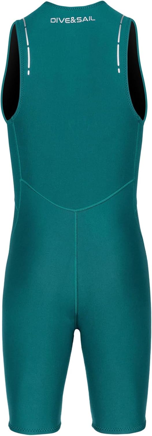 Herren Kurzkombi Mm Neopren Ohne Ärmel Tauchanzug Kurz Surf Schnorchel Sport Schwimmen S Dunkelgrün,
