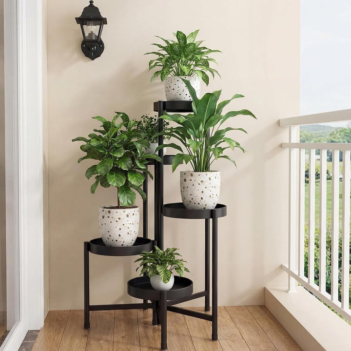 Blumenständer Metall 5 Ebenen, Pflanzenregal Indoor Moderner Pflanzenständer, Pflanzenhocker丨Blumenr