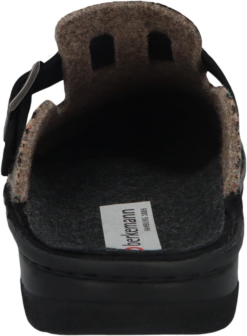 Berkemann Herren Mirko Pantoffeln 41.5 EU Dunkelbraun Blau Karo, 41.5 EU Dunkelbraun Blau Karo