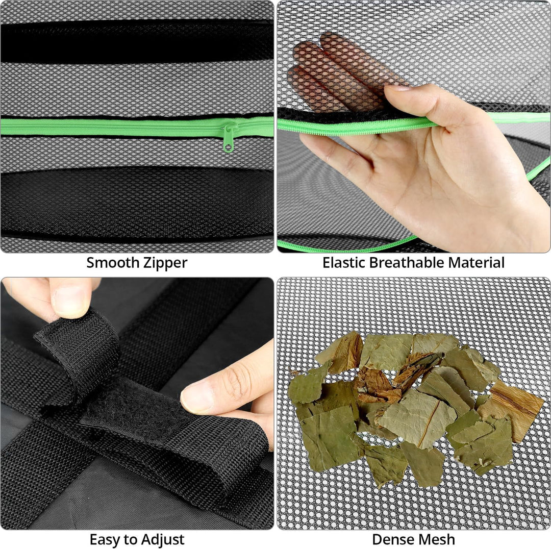 QWORK® Trockennetz, 8-lagiges Mesh-Kräutertrocknerregal, Hängendes Kräuter Trockengestell für Kräute