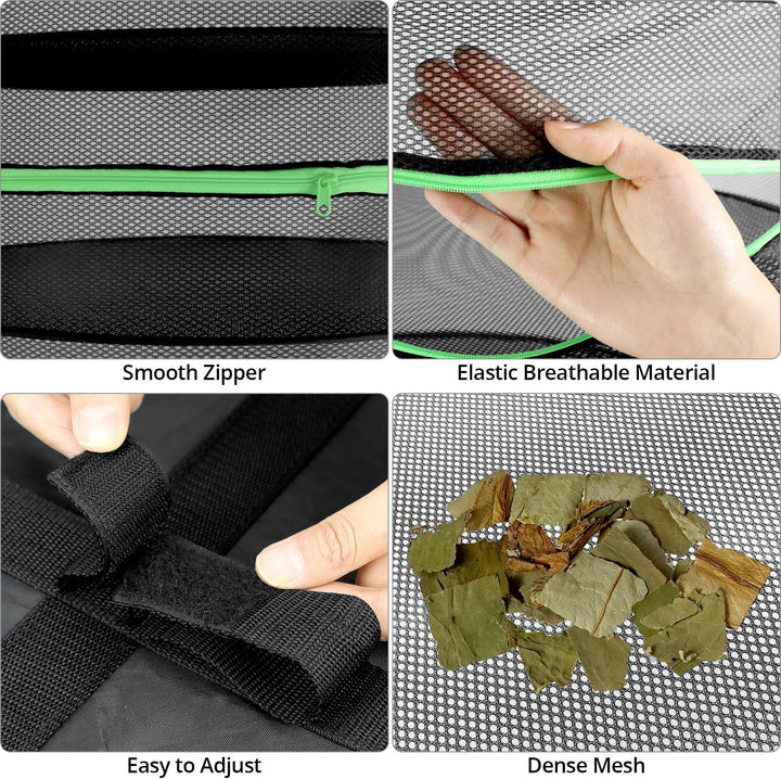 QWORK® Trockennetz, 8-lagiges Mesh-Kräutertrocknerregal, Hängendes Kräuter Trockengestell für Kräute