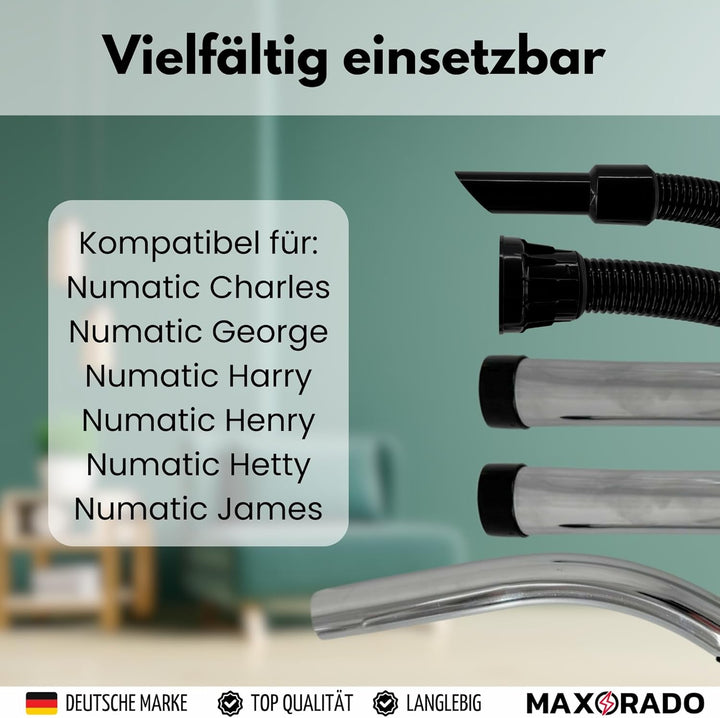 Schlauch + Staubsaugerrohr für Numatic Henry Hetty James Basil David Edward George I Staubsauger Roh