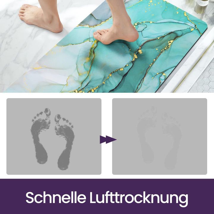 DEXI Badematte rutschfest 50 x 80 cm, Super Absorbierende Badezimmerteppich, schnelltrocknende Badvo