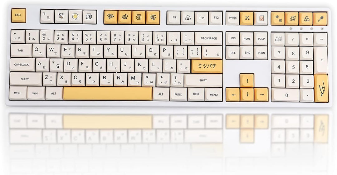 PBT Keycaps 138 Keys XDA Dye Sublimation Tastenkappe Honigmilch Tastenkappe Kirschprofil Kompatibel