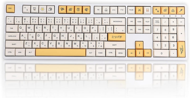 PBT Keycaps 138 Keys XDA Dye Sublimation Tastenkappe Honigmilch Tastenkappe Kirschprofil Kompatibel