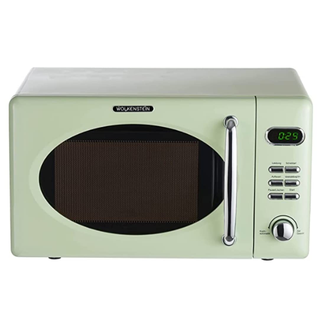 Wolkenstein Retro Stand Mikrowelle WMW720 SC I 700W Mikrowellenleistung I 20L Garraum I 5 Leistungss