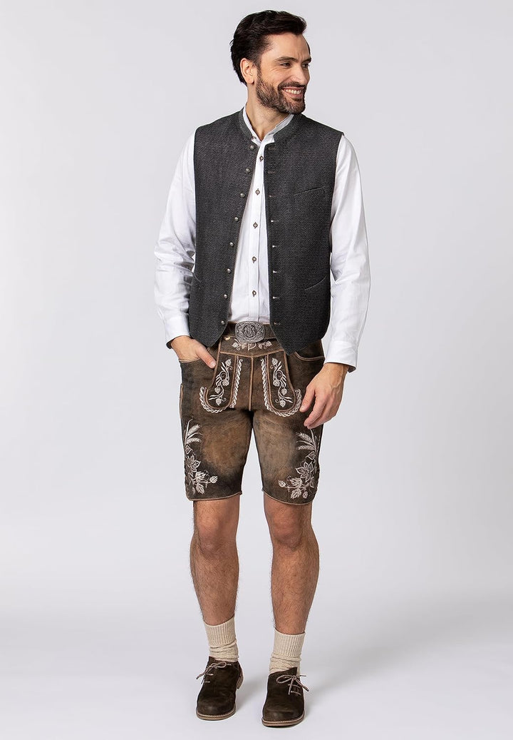 Stockerpoint Herren Pino Trachtenweste 48 Grau, 48 Grau