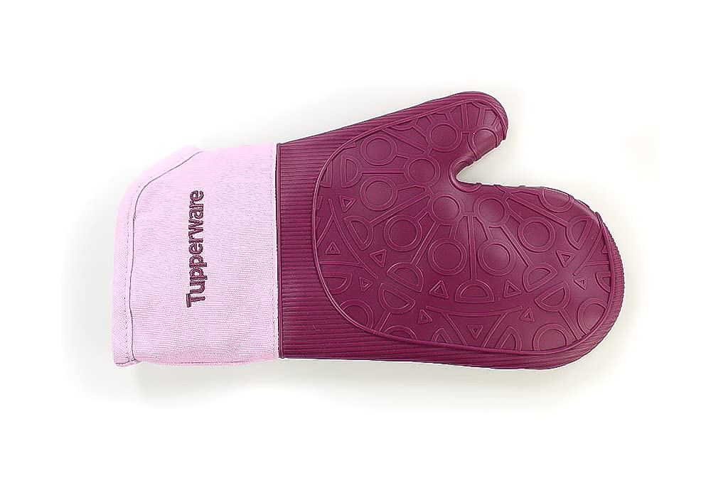 TUPPERWARE Backen Ofenhandschuh Backhandschuh Topflappen Ofen Silikon lila/rosa 27957