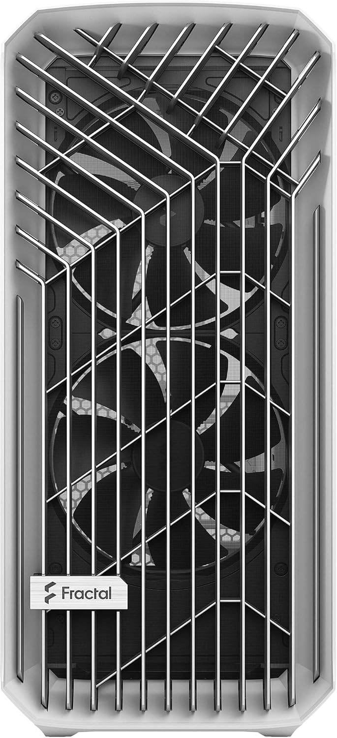 Fractal Design Torrent White - Clear Tint Tempered Glass Side Panel - Open Grille for Maximum air In