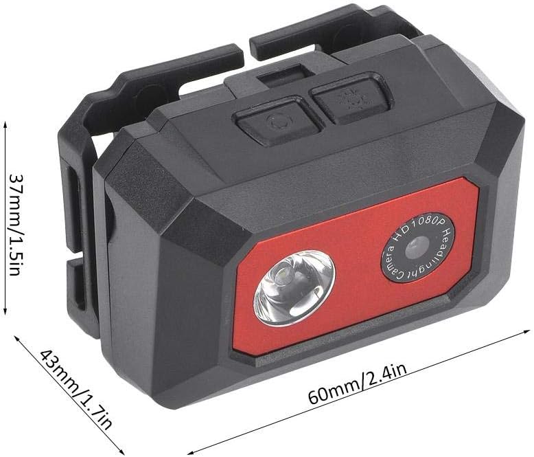 Topiky Action Kamera,5-10M Nachtsichtgerät, 1080P HD,2 in 1, 1,5/6H LED Scheinwerfer/SOS Modus, Frei