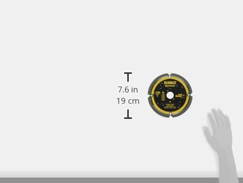 Dewalt Faserzement-Kreissägeblatt DT1472 (190/30 mm, 4 Zähne, 12°, speziell für Faserzement-Platten