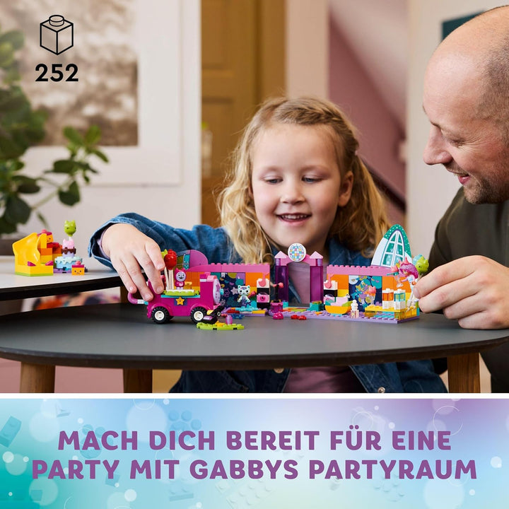 Lego 4+ Gabbys Puppenhaus Gabbys Partyraum, Disco-Spielset mit Rutsche und Tierfiguren für kreative