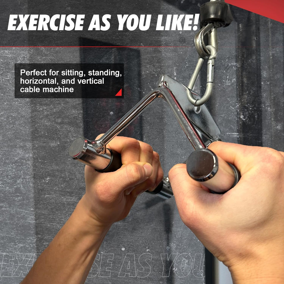 MuscleForge® Aufsatz für Latzug, Seilzug, Griff mit Drehbarem für Kabelmaschine, Kabelzug Griff für