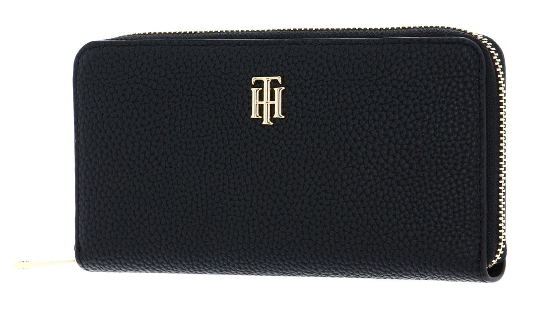 Tommy Hilfiger Damen TH Element Large ZA Reisezubehör-Bi-Fold-Polyester Brieftasche, Black