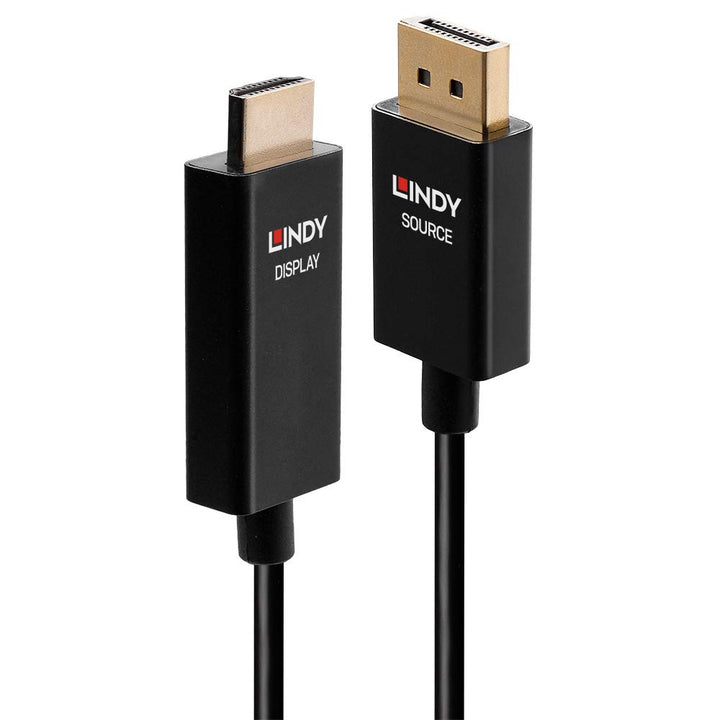 LINDY 40924 0.5m Aktives DisplayPort an HDMI Adapterkabel mit HDR, 0.5m