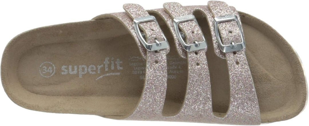 Superfit Mädchen Fussbettpantoffel Pantoffeln 25 EU Bronze 9000, 25 EU Bronze 9000