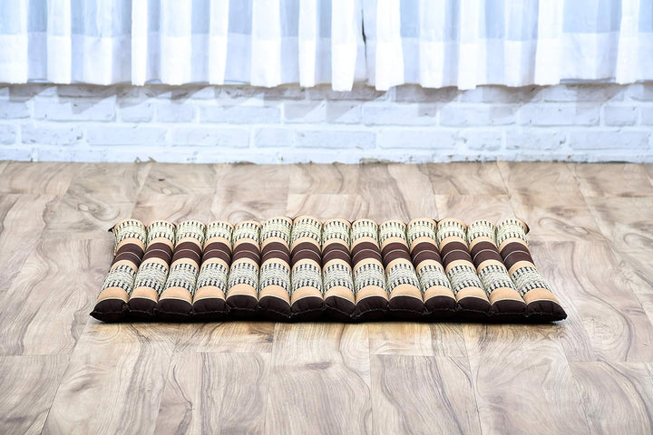 Leewadee Zabuton Meditationsmatte - Kapok Bodenkissen für Yoga, Zen &amp; Kniematte Sf10 - Braun, Sf10 -