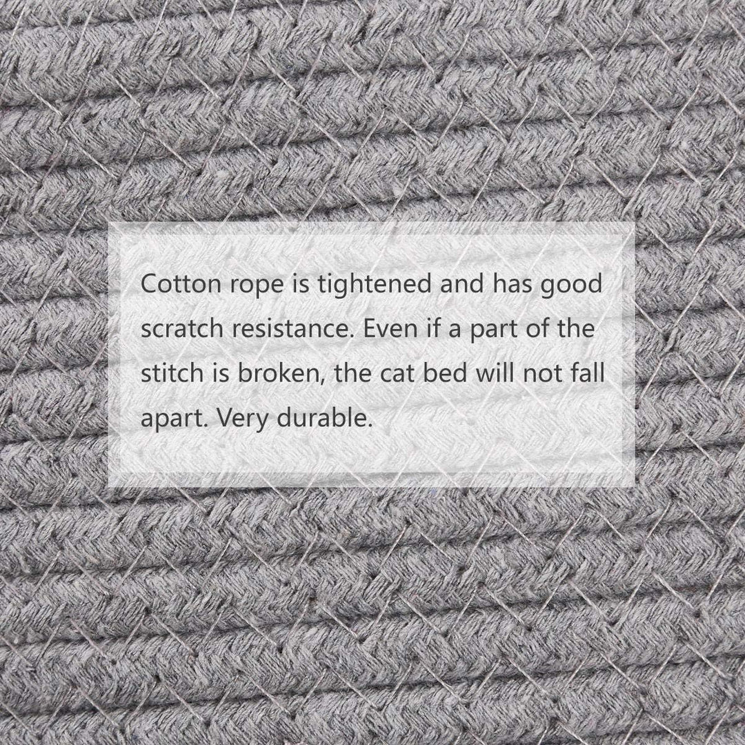 Haustier Katzenbett Haustierbett Katzenbettchen Katzenkörbchen Katzennest Katzenkorb Grau Rund 40cm