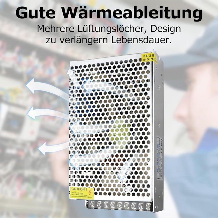 LightingWill Schaltnetzteil 12V 20A 240W Netzteil, LED Trafo Schaltwandler AC 230V auf DC 12 Volt, A