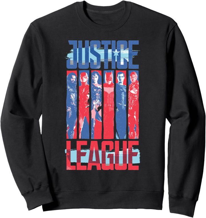 DC Justice League-Teamstreifen Sweatshirt