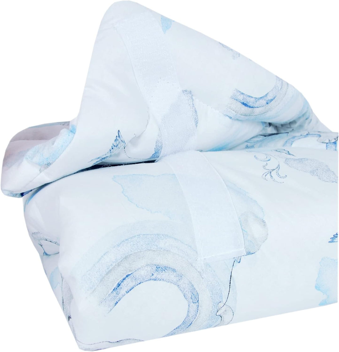 Babylux Einschlagdecke BABYHÖRNCHEN 75 x 75 cm Baby Neugeborene Erstausstattung (126. Elefanten Blau