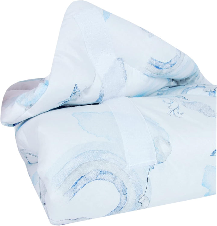 Babylux Einschlagdecke BABYHÖRNCHEN 75 x 75 cm Baby Neugeborene Erstausstattung (126. Elefanten Blau