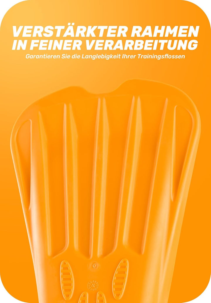 CAPAS Kurze Trainingsflossen für Schwimmen | Komfortable Silikon Schwimmflossen | Kurzflossen | Tauc