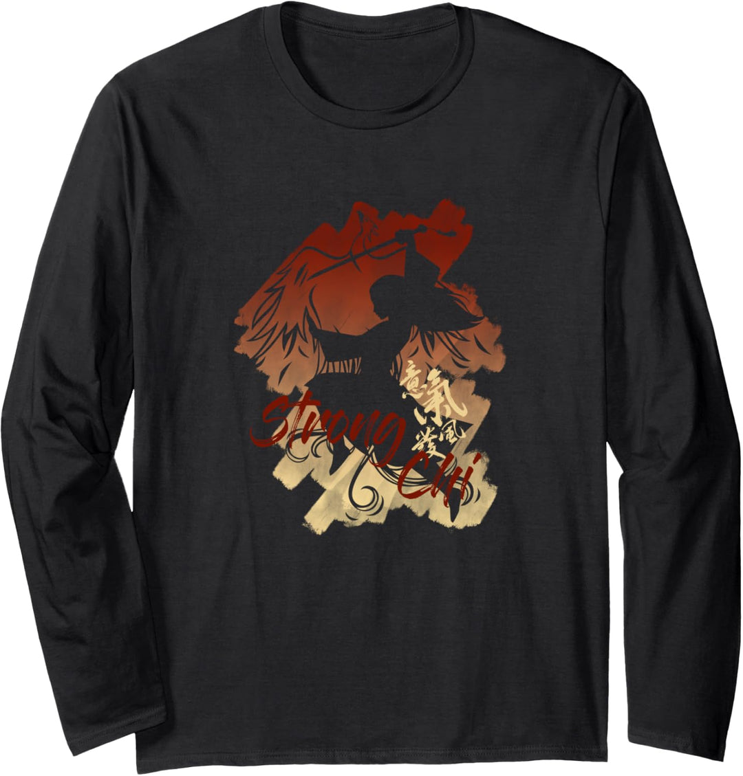 Mulan Live Action Strong Chi Silhouette Langarmshirt