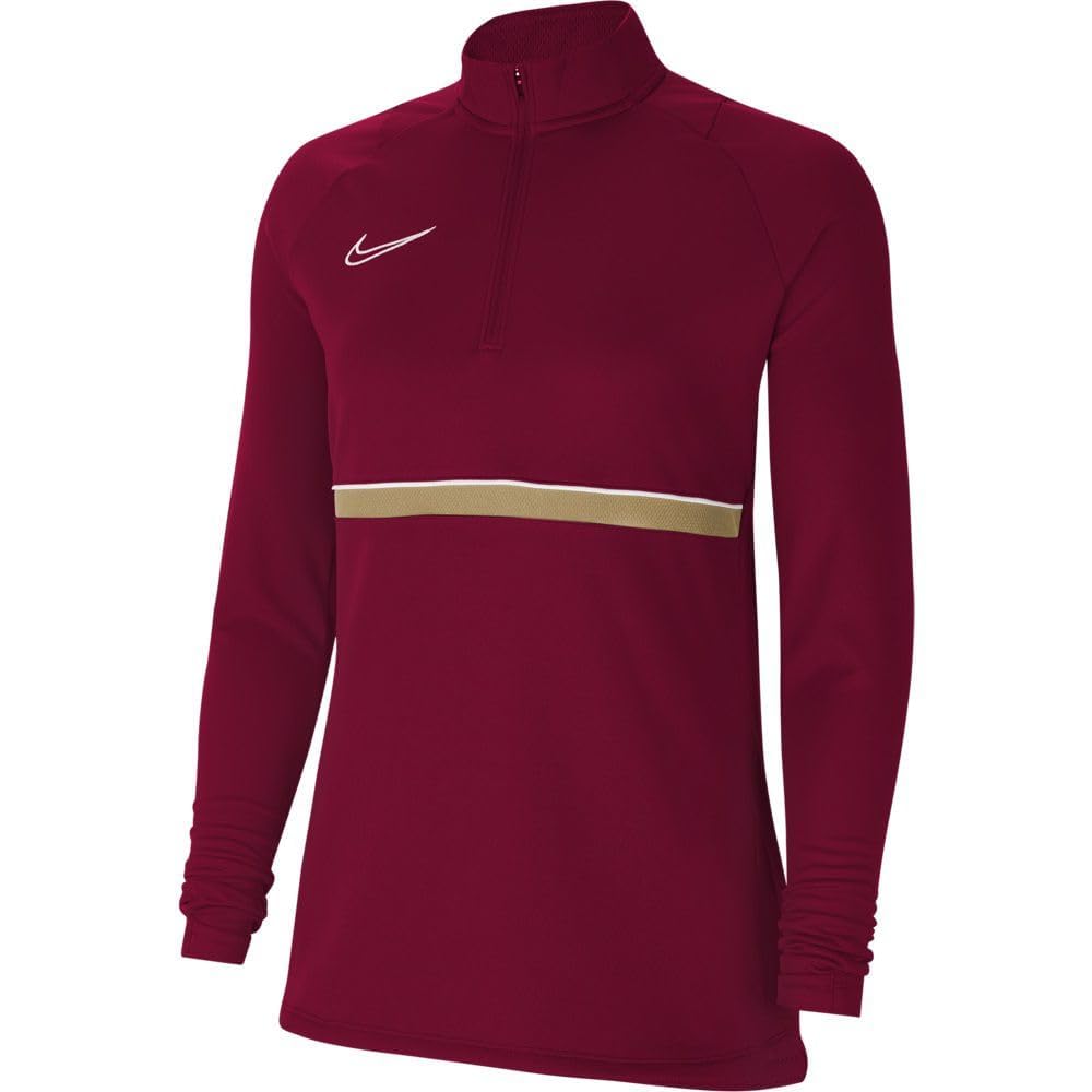 NIKE Damen Dri-fit Academy 21 Trainings-Sweatshirt XS Team Red/White/Jersey Gold/White, XS Team Red/