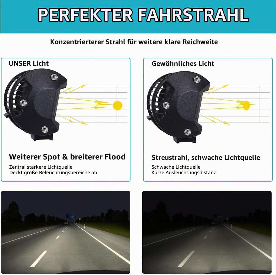 Kraumi LED Zusatzscheinwerfer, 15 Zoll 320W Cree LED Arbeitsscheinwerfer 32,000lm Led Scheinwerfer 1