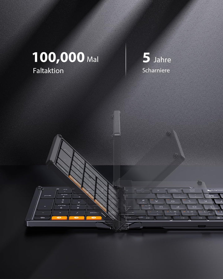 ProtoArc XK01 Faltbare Tastatur Klappbar mit Ziffernblock TK500 Hülle mit Tastatur