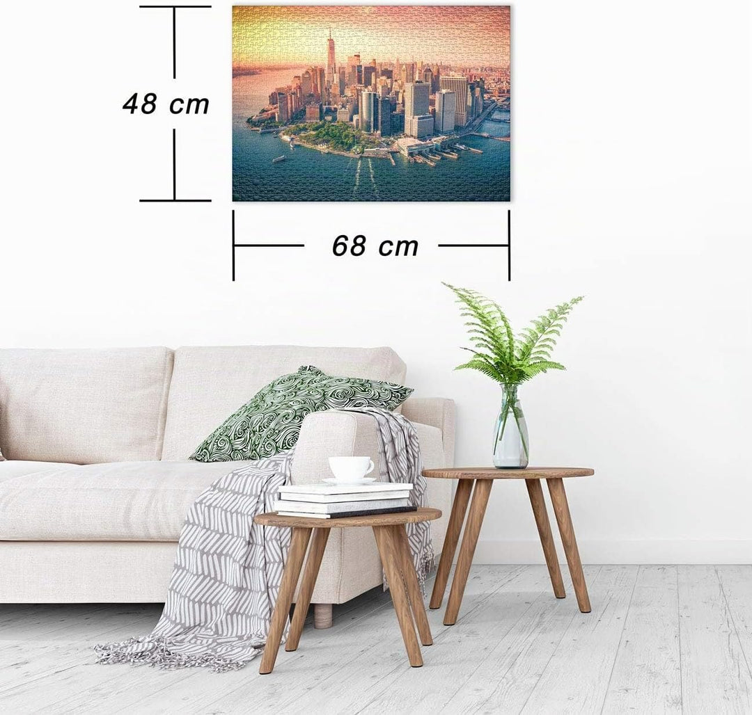 Ulmer Puzzleschmiede - Puzzle „Downtown Manhattan“ – Klassisches 1000 Teile Puzzle – Das beliebte Pu