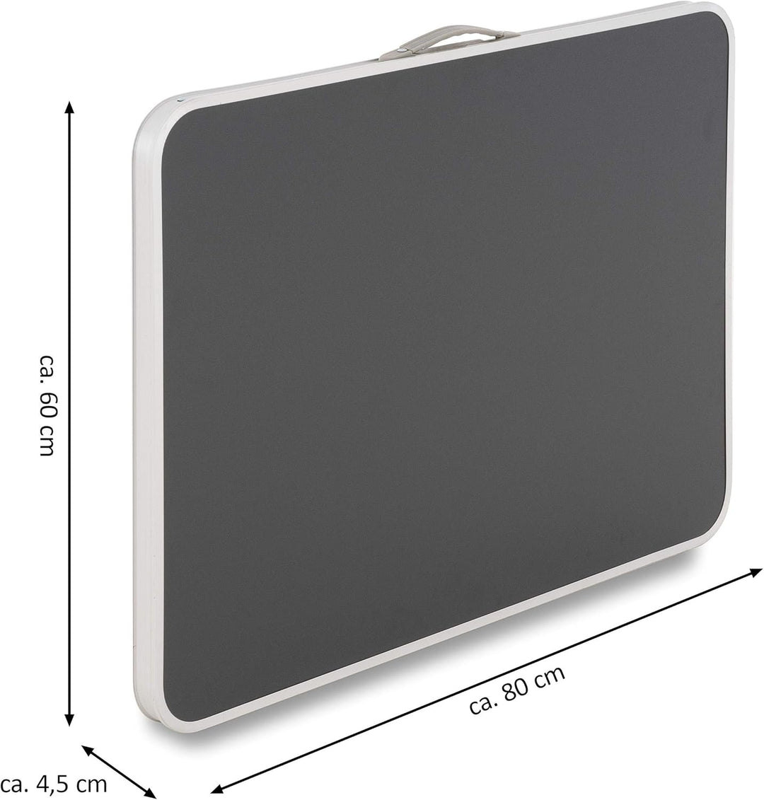 SONLEX Camping-Tisch Outdoor-Tisch grau klappbar mit Tragegriff 80x60x70 cm faltbar leicht Klapptisc