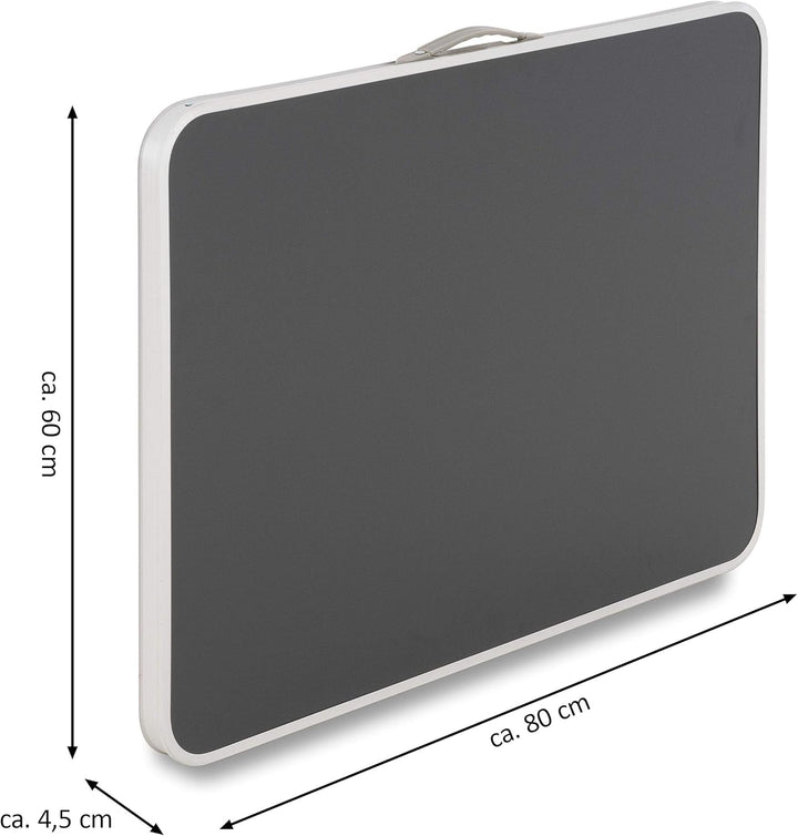 SONLEX Camping-Tisch Outdoor-Tisch grau klappbar mit Tragegriff 80x60x70 cm faltbar leicht Klapptisc
