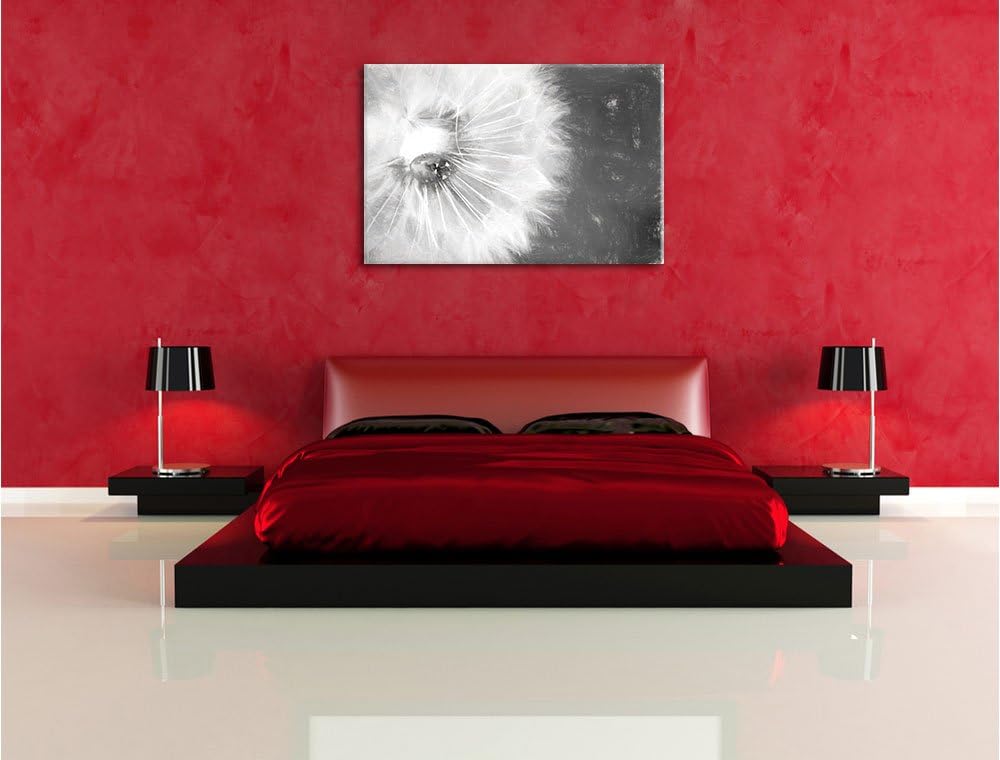 Pixxprint Marienkäfer auf einem Löwenzahn als Leinwandbild/Grösse: 100x70 / Wandbild/Kunstdruck/fert