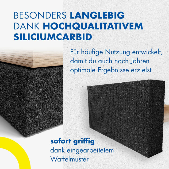 Zische Rutscher Schleifstein mit Griff 200x100x30 mm - für Beton- und Estrichoberflächen - robuster