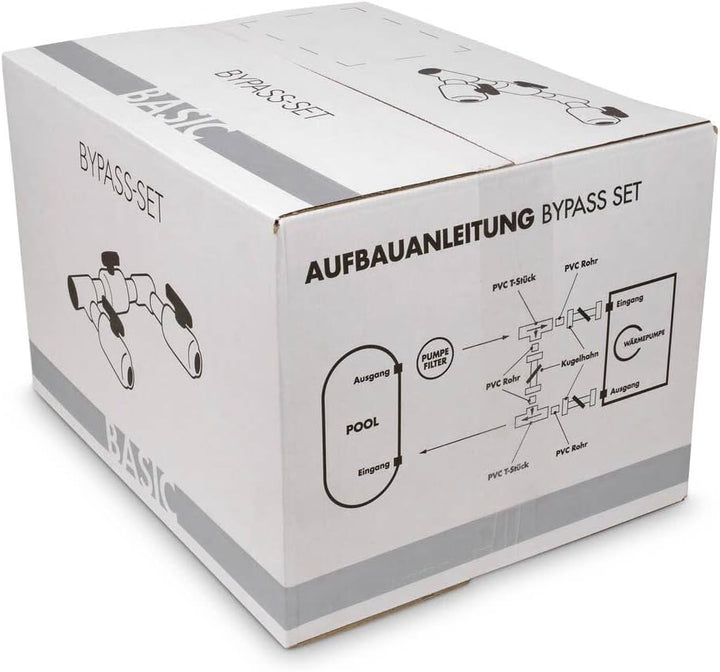 Laja26 Bypass-Set für Wärmepumpe Solaranlage Solarheizung 19-teilig | Universal Bypass für Pool Schw