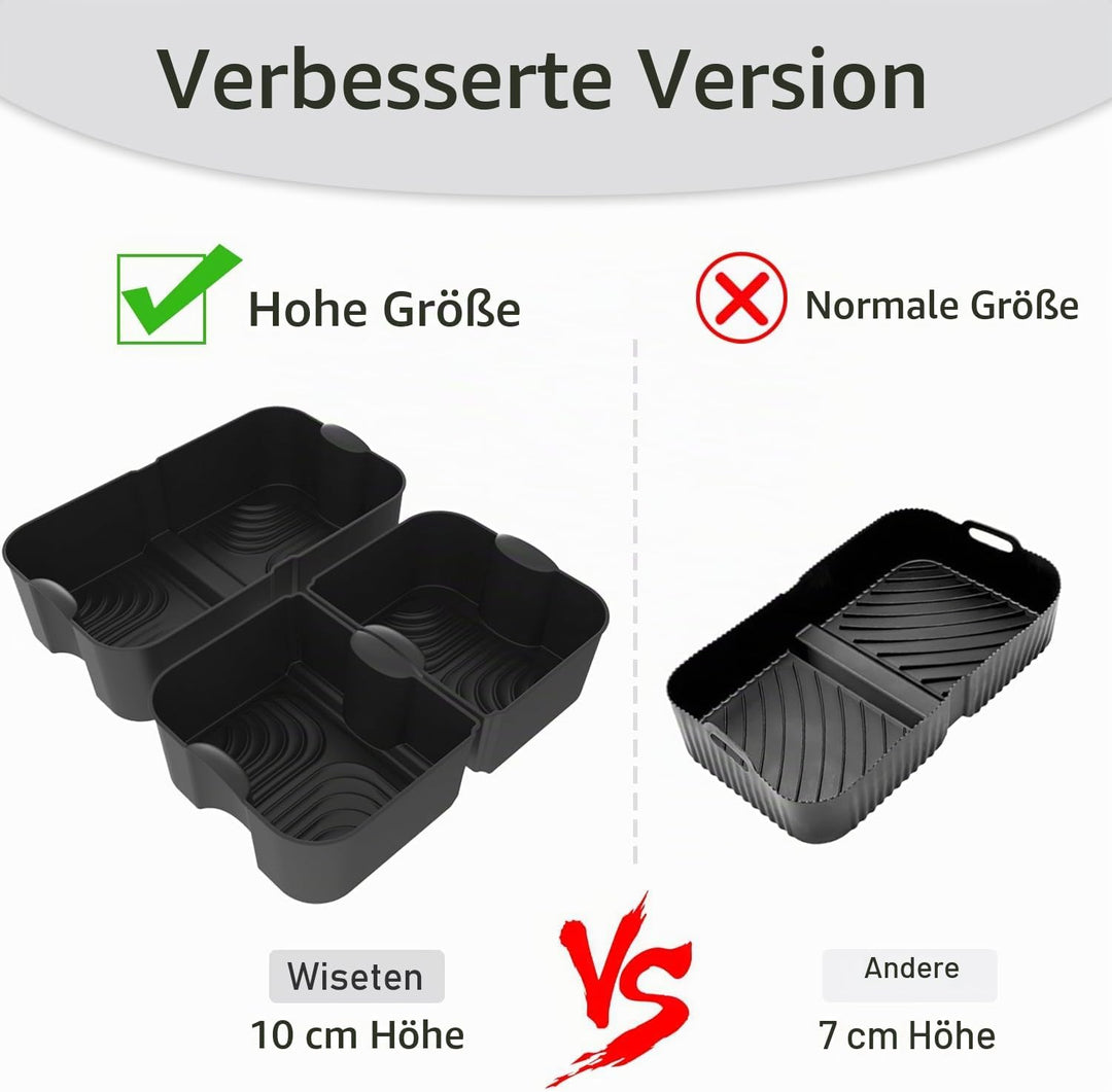 Heissluftfritteuse Zubehör Set für Ninja Foodi Flexdrawer 10,4 l AF500DE, Verbessert und Verdickt Si