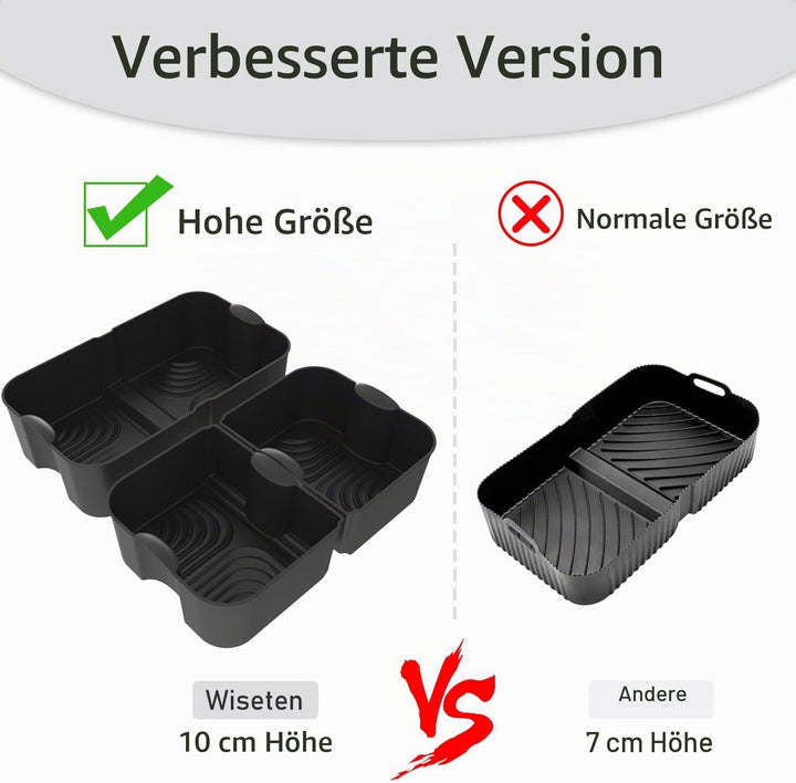 Heissluftfritteuse Zubehör Set für Ninja Foodi Flexdrawer 10,4 l AF500DE, Verbessert und Verdickt Si