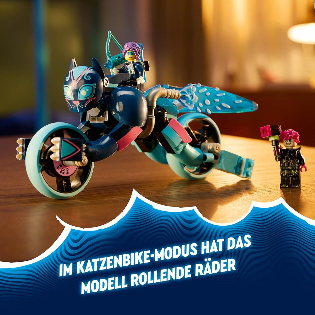 LEGO DREAMZzz 2in1 Zoey’s Cat Motorcycle Set, Rebuild an Animal Figure into a Bike Toy for 7 Plus Ye