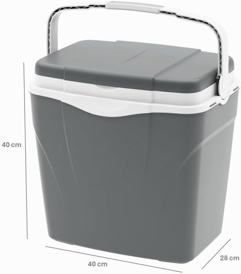 CoolBox Antarctica 3 Sizes, Camping, Summer Freezer Box for bevrages and Food 32LT Grau, 32LT Grau