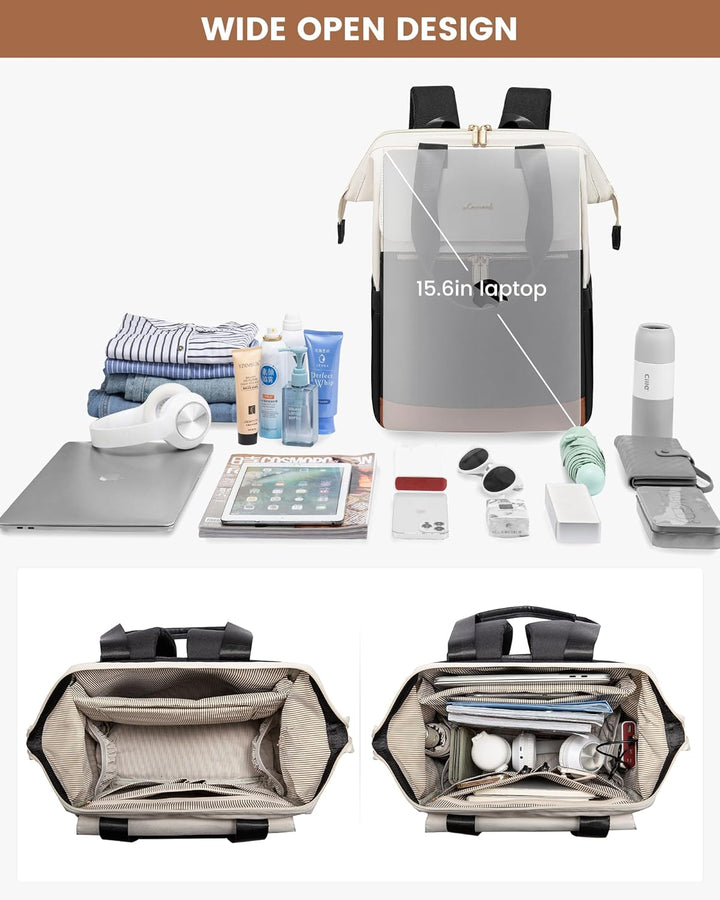 LOVEVOOK Rucksack Damen, Laptop Schulrucksack Teenager Wasserdicht, Schultasche Mädchen Arbeitstasch