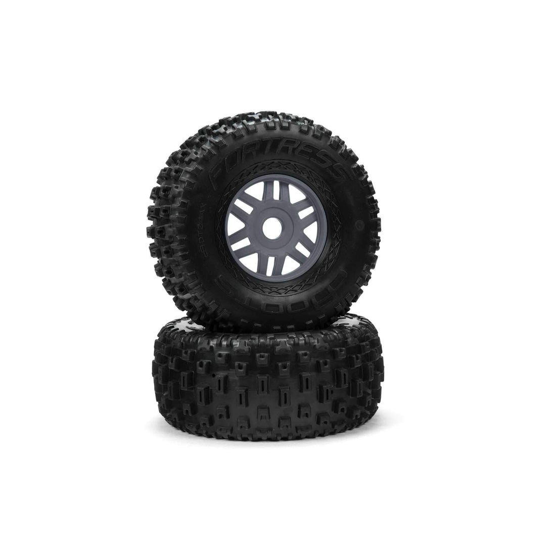 1/8 DBoots Fortress Vorne/Hinten 2.4/3.3 vormontierte Reifen, 17mm Hex, Gunmetal (2)