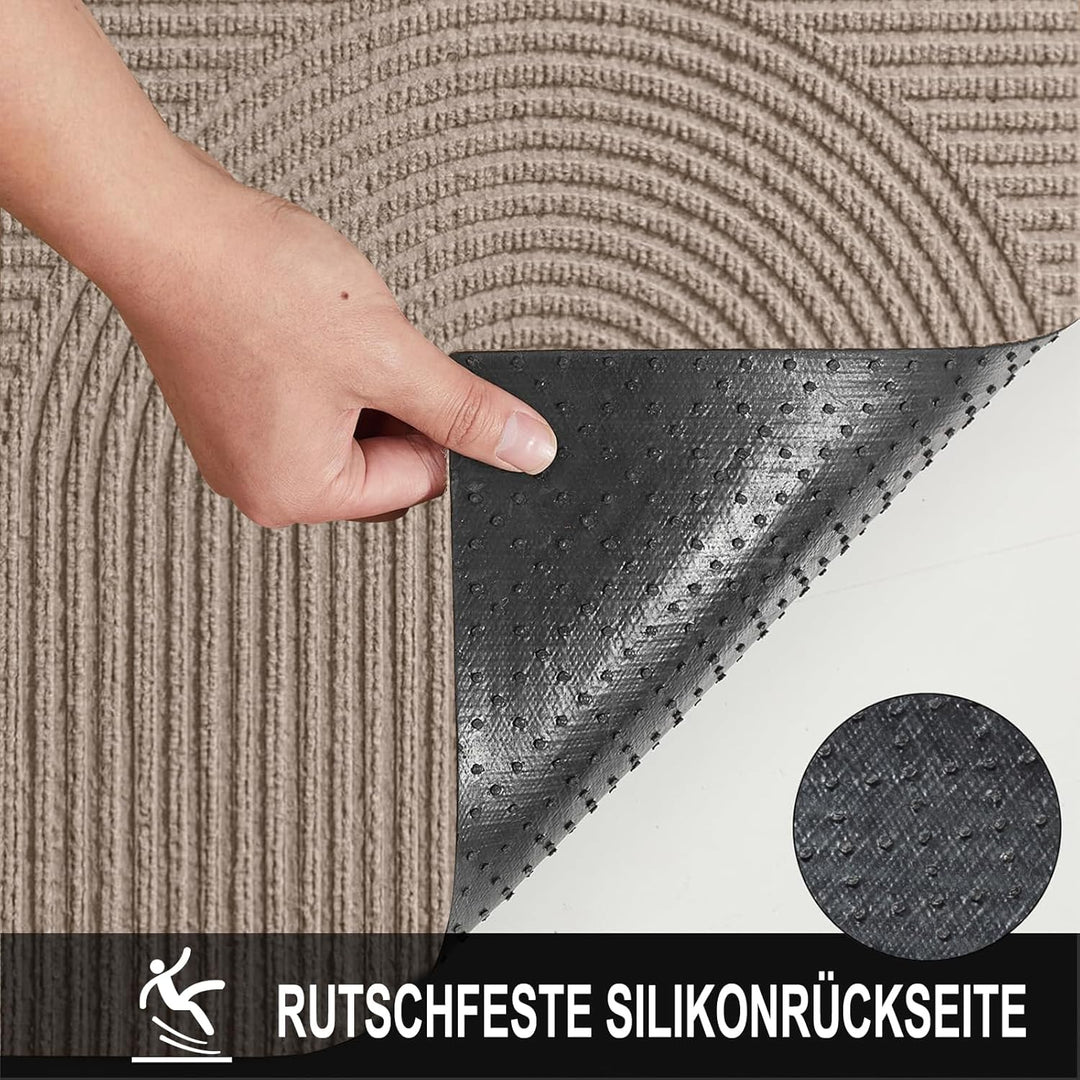 Fussmatte 43x76 cm Innen und Aussen - rutschfeste Schmutzfangmatte - Waschbar Fussmatte, Wasserdicht