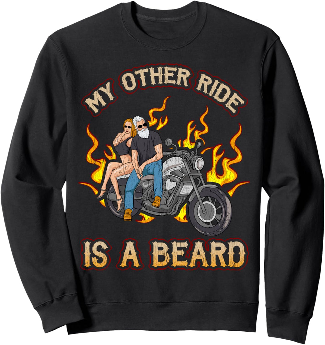 My Other Ride Is A Beard Biker Women Sexy Motorcycle Gift Sweatshirt