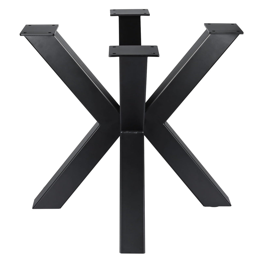Homtone Metall Tischbeine für Runder Tisch, 2 Stück Kreuzform Industrial Metallfüsse Tischgestell Ti