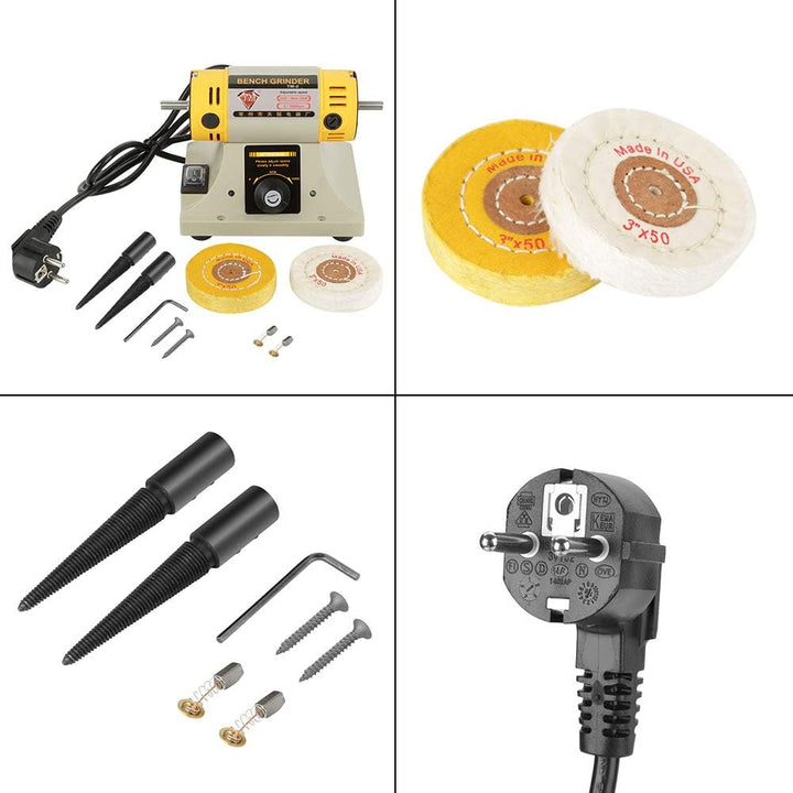 220 V 350 W Schmuckstein, Polierset, Bank, multifunktional, Poliermaschine aus Metall, mit Füssen au
